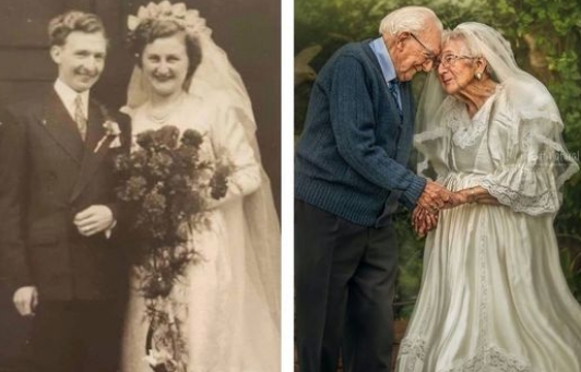 Altes Ehepaar erhält sich in seiner Beziehung die ewige Liebe